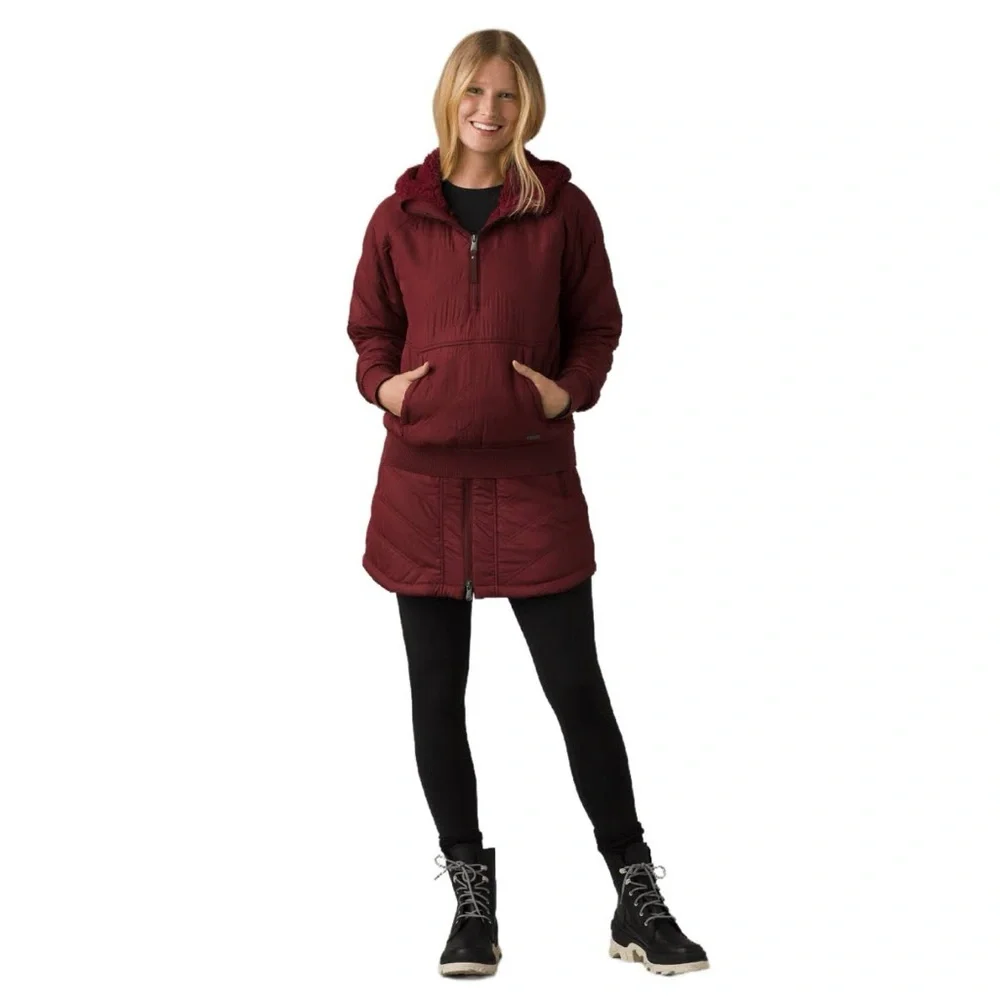 prAna Esla Full Zip Skirt Maroon Red NEW Medium - Picture 4 of 7